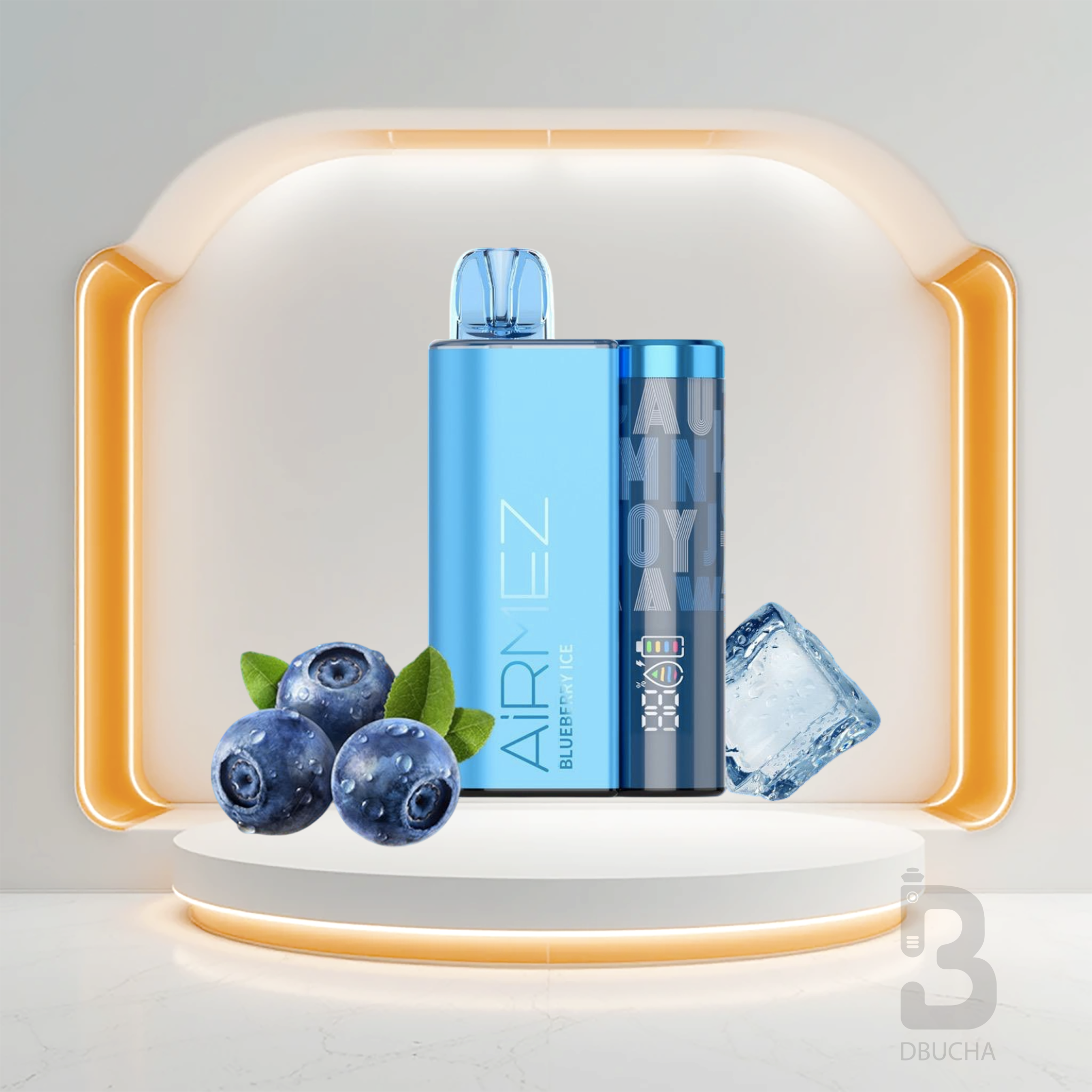 Jednorazowka e papieros AirMez 12K o smaku Blueberry Ice, 12000 buchów.